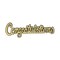 Congratulations Cake Topper – Gold Script Graduation Cake Deco